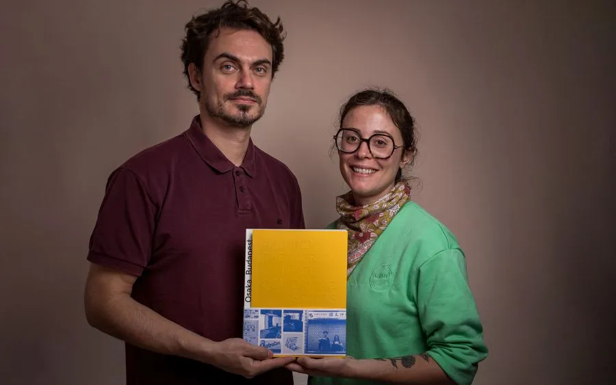 Pauline and Dimitar with the book in hands.